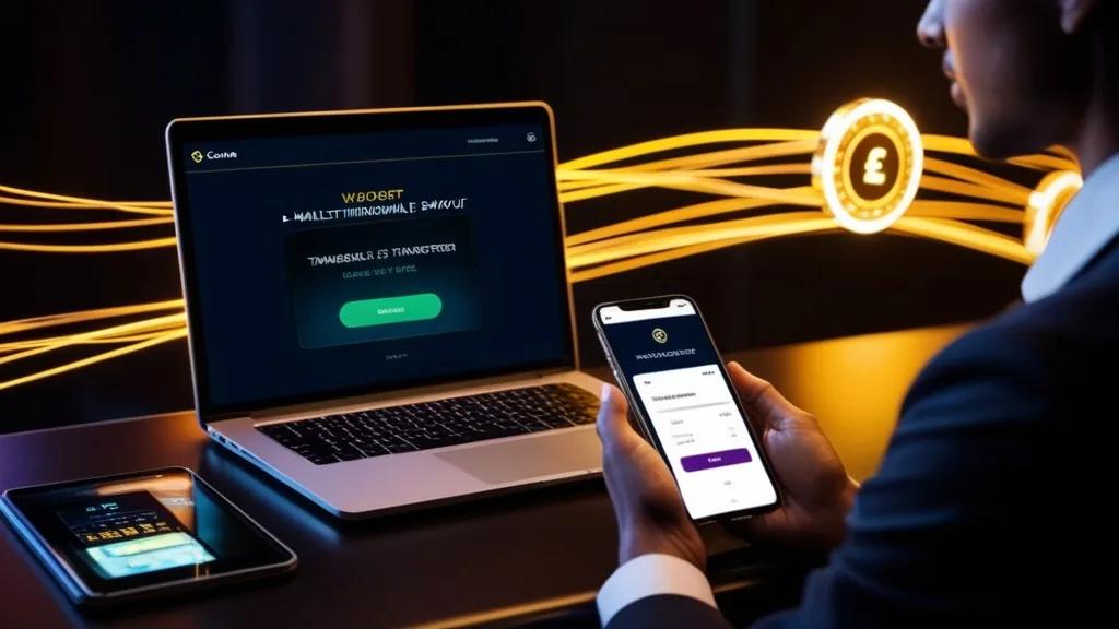 E-wallet withdrawal approval on a dark casino-style screen.